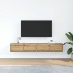 vidaXL Dulapuri TV 2 buc Stejar Artisan 80x31x25,5 cm Lemn prelucrat