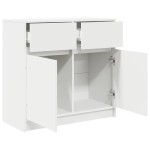 vidaXL Bufetă cu sertar alb 80x34x76 cm lemn prelucrat