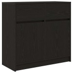 vidaXL Bufetă cu sertar Stejar negru 80x34x76 cm Lemn prelucrat