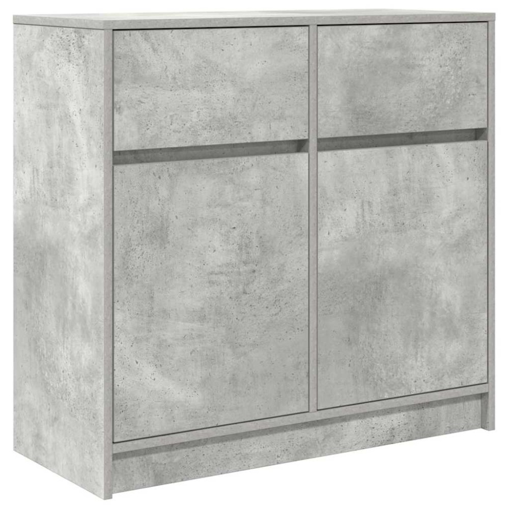 vidaXL Bufetă cu sertar Gri beton 80x34x76 cm Lemn prelucrat