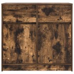 vidaXL Bufetă cu sertar stejar afumat 80x34x76 cm lemn de stratificat