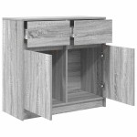 vidaXL Bufetă cu sertar Gri Sonoma 80x34x76 cm Lemn prelucrat