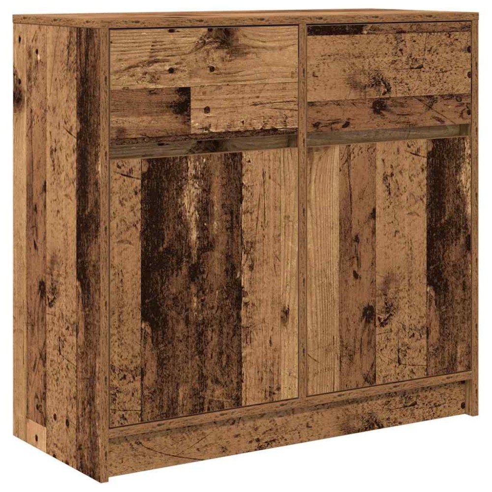 vidaXL Bufetă cu sertar Lemn vechi 80x34x76 cm Lemn prelucrat