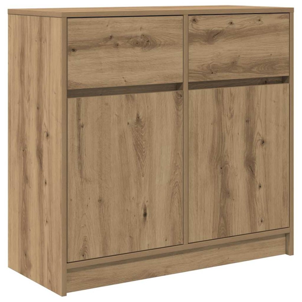 vidaXL Bufetă cu sertar Artisan Stejar 80x34x76 cm Lemn prelucrat