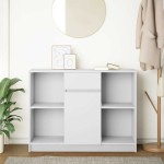 vidaXL Bufetă cu sertar alb 101x35x76 cm din lemn prelucrat vidaXL Bufetă cu sertar alb 101x35x76 cm din lemn prelucrat