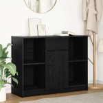 vidaXL Bufetă cu sertar Stejar negru 101x35x76 cm Lemn prelucrat vidaXL Bufetă cu sertar Stejar negru 101x35x76 cm Lemn prelucrat