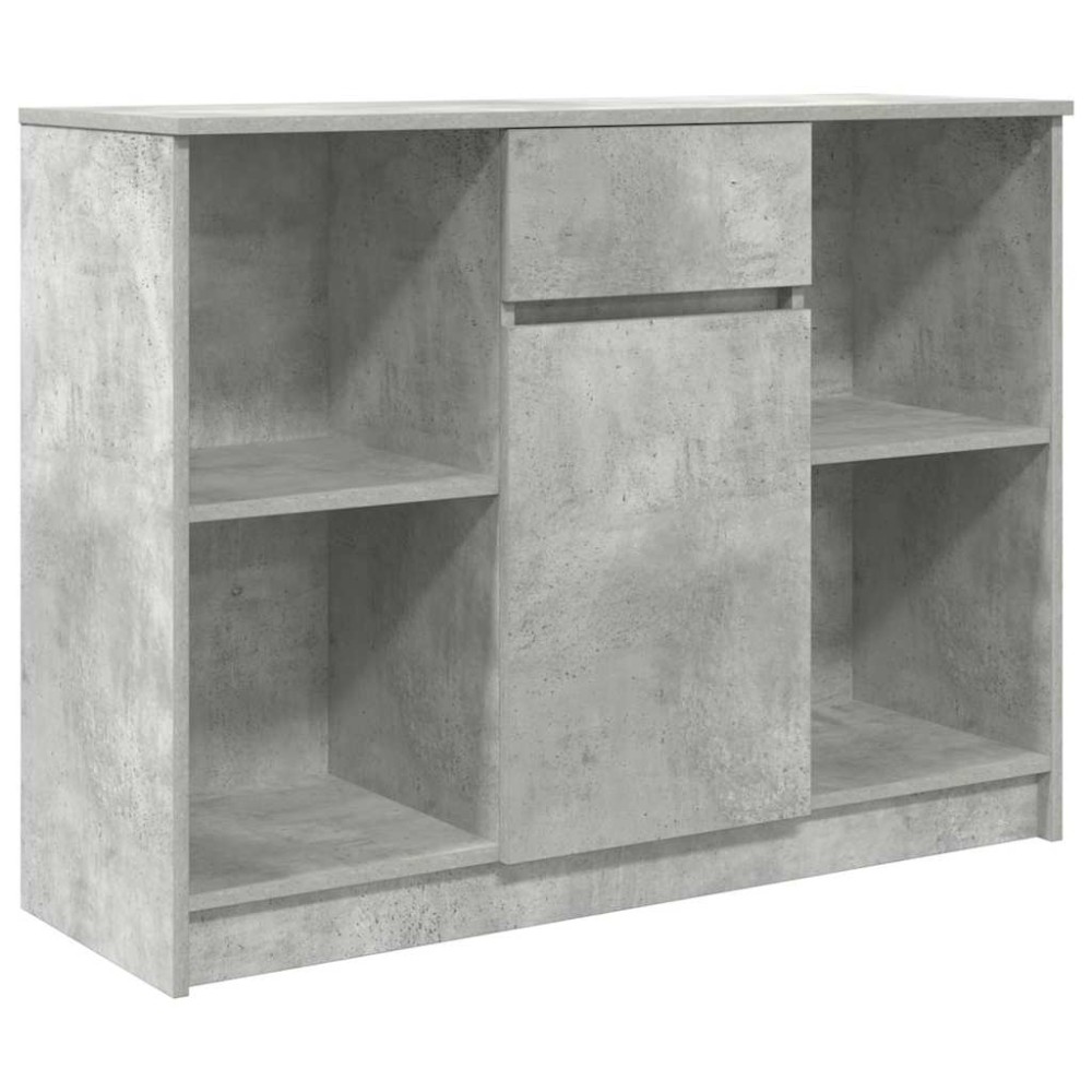 vidaXL Bufetă cu sertar Gri beton 101x35x76 cm Lemn prelucrat
