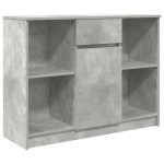 vidaXL Bufetă cu sertar Gri beton 101x35x76 cm Lemn prelucrat vidaXL Bufetă cu sertar Gri beton 101x35x76 cm Lemn prelucrat