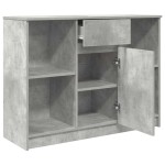 vidaXL Bufetă cu sertar Gri beton 101x35x76 cm Lemn prelucrat vidaXL Bufetă cu sertar Gri beton 101x35x76 cm Lemn prelucrat
