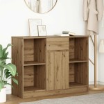 vidaXL Bufetă cu sertar Artisan Stejar 101x35x76 cm Lemn prelucrat vidaXL Bufetă cu sertar Artisan Stejar 101x35x76 cm Lemn prelucrat
