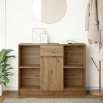 vidaXL Bufetă cu sertar Artisan Stejar 101x35x76 cm Lemn prelucrat vidaXL Bufetă cu sertar Artisan Stejar 101x35x76 cm Lemn prelucrat
