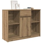 vidaXL Bufetă cu sertar Artisan Stejar 101x35x76 cm Lemn prelucrat vidaXL Bufetă cu sertar Artisan Stejar 101x35x76 cm Lemn prelucrat