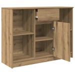 vidaXL Bufetă cu sertar Artisan Stejar 101x35x76 cm Lemn prelucrat vidaXL Bufetă cu sertar Artisan Stejar 101x35x76 cm Lemn prelucrat
