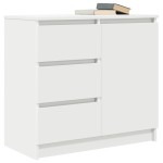 vidaXL Bufetă cu sertar alb 71x35x65 cm din lemn prelucrat
