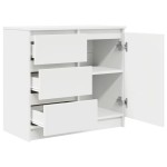 vidaXL Bufetă cu sertar alb 71x35x65 cm din lemn prelucrat
