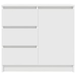 vidaXL Bufetă cu sertar alb 71x35x65 cm din lemn prelucrat