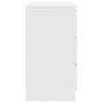vidaXL Bufetă cu sertar alb 71x35x65 cm din lemn prelucrat