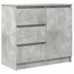 vidaXL Bufetă cu sertar Gri beton 71x35x65 cm Lemn prelucrat vidaXL Bufetă cu sertar Gri beton 71x35x65 cm Lemn prelucrat