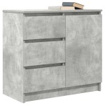 vidaXL Bufetă cu sertar Gri beton 71x35x65 cm Lemn prelucrat vidaXL Bufetă cu sertar Gri beton 71x35x65 cm Lemn prelucrat