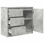 vidaXL Bufetă cu sertar Gri beton 71x35x65 cm Lemn prelucrat vidaXL Bufetă cu sertar Gri beton 71x35x65 cm Lemn prelucrat