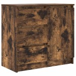 vidaXL Bufetă cu sertar stejar afumat 71x35x65 cm lemn de stratificat vidaXL Bufetă cu sertar stejar afumat 71x35x65 cm lemn de stratificat