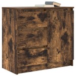 vidaXL Bufetă cu sertar stejar afumat 71x35x65 cm lemn de stratificat vidaXL Bufetă cu sertar stejar afumat 71x35x65 cm lemn de stratificat