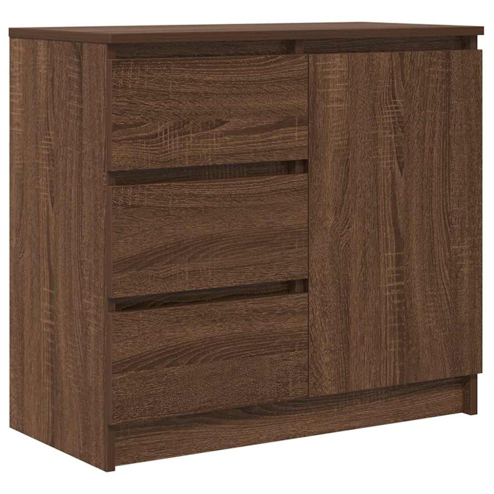 vidaXL Bufetă cu sertar Stejar maro 71x35x65 cm Lemn prelucrat
