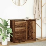 vidaXL Bufetă cu sertar Lemn vechi 71x35x65 cm Lemn prelucrat vidaXL Bufetă cu sertar Lemn vechi 71x35x65 cm Lemn prelucrat