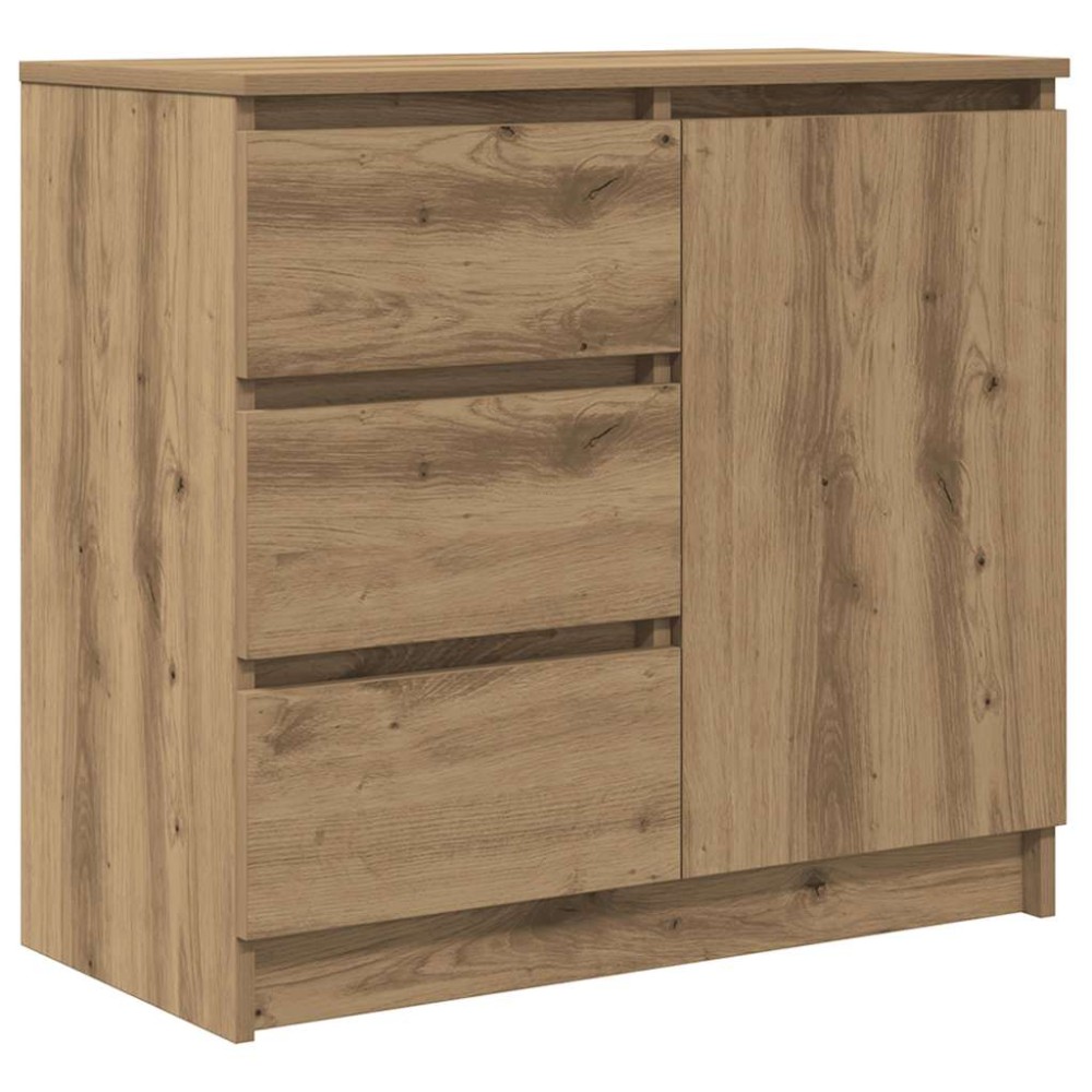 vidaXL Bufetă cu sertar Artisan Stejar 71x35x65 cm lemn prelucrat