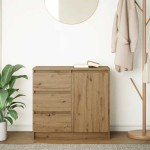 vidaXL Bufetă cu sertar Artisan Stejar 71x35x65 cm lemn prelucrat vidaXL Bufetă cu sertar Artisan Stejar 71x35x65 cm lemn prelucrat