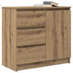 vidaXL Bufetă cu sertar Artisan Stejar 71x35x65 cm lemn prelucrat vidaXL Bufetă cu sertar Artisan Stejar 71x35x65 cm lemn prelucrat