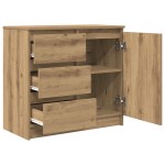 vidaXL Bufetă cu sertar Artisan Stejar 71x35x65 cm lemn prelucrat vidaXL Bufetă cu sertar Artisan Stejar 71x35x65 cm lemn prelucrat