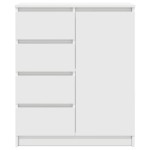 vidaXL Bufetă cu sertare, alb, 71x35x84 cm, lemn prelucrat
