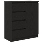 vidaXL Bufetă cu sertare Stejar negru 71x35x84 cm Lemn prelucrat