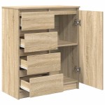 vidaXL Bufetă cu sertare Stejar Sonoma 71x35x84 cm Lemn prelucrat