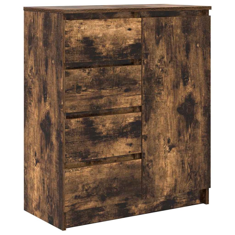 vidaXL Bufetă cu sertare Stejar afumat 71x35x84 cm Lemn prelucrat