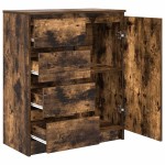 vidaXL Bufetă cu sertare Stejar afumat 71x35x84 cm Lemn prelucrat