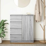 vidaXL Bufetă cu sertare Gri Sonoma 71x35x84 cm Lemn prelucrat