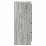 vidaXL Bufetă cu sertare Gri Sonoma 71x35x84 cm Lemn prelucrat