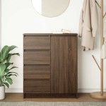 vidaXL Bufetă cu sertare Stejar maro 71x35x84 cm Lemn prelucrat