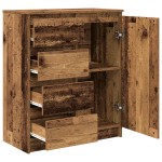 vidaXL Bufetă cu sertare Lemn vechi 71x35x84 cm Lemn prelucrat