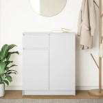 vidaXL Bufetă cu sertar alb 71x35x84 cm din lemn prelucrat vidaXL Bufetă cu sertar alb 71x35x84 cm din lemn prelucrat