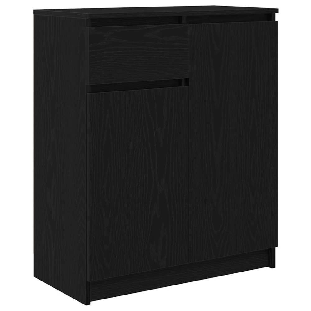 vidaXL Bufetă cu sertar Stejar negru 71x35x84 cm Lemn prelucrat