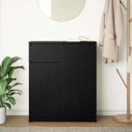 vidaXL Bufetă cu sertar Stejar negru 71x35x84 cm Lemn prelucrat