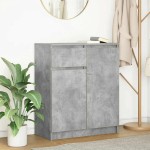 vidaXL Bufetă cu sertar Gri Beton 71x35x84 cm Lemn prelucrat vidaXL Bufetă cu sertar Gri Beton 71x35x84 cm Lemn prelucrat