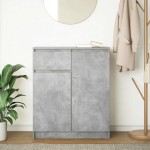 vidaXL Bufetă cu sertar Gri Beton 71x35x84 cm Lemn prelucrat vidaXL Bufetă cu sertar Gri Beton 71x35x84 cm Lemn prelucrat