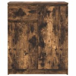 vidaXL Bufetă cu sertar stejar afumat 71x35x84 cm lemn de stratificat