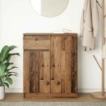 vidaXL Bufetă cu sertar Lemn vechi 71x35x84 cm Lemn prelucrat