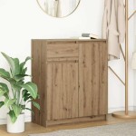 vidaXL Bufetă cu sertar Artisan Stejar 71x35x84 cm Lemn prelucrat vidaXL Bufetă cu sertar Artisan Stejar 71x35x84 cm Lemn prelucrat