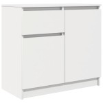 vidaXL Bufetă cu sertar alb 71x35x65 cm din lemn prelucrat vidaXL Bufetă cu sertar alb 71x35x65 cm din lemn prelucrat